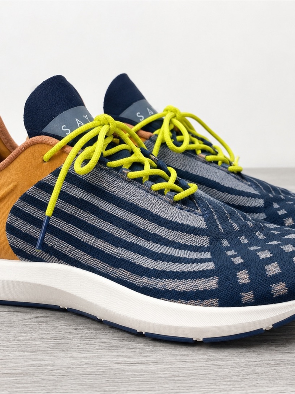 Saysh One Women’s Blue Brown Allyson Felix Shoes Running Sneakers Size 8.5